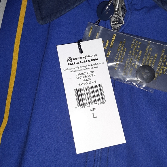Polo Ralph Lauren Bayport Windbreaker Rugby NWT - Picture 3 of 4
